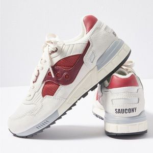 Saucony White and Red Athletic Shoes